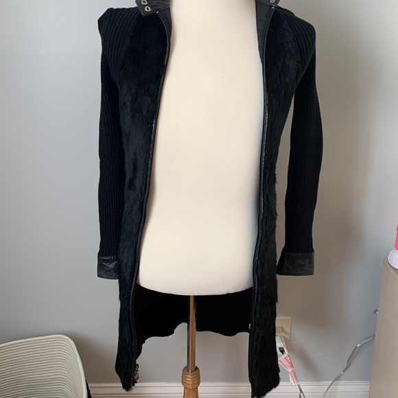 bebe Sweaters - Rabbit fur  sweater cardigan